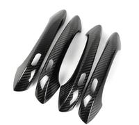 ATGCBCAUF Funda Manija Para Puerta Coche Manija Exterior De Puerta De Coche Carcasa Protectora Decorativa De Fibra De Carbono Para Porsche Para Panamera 971 4S GTS Turbo 2017-2021(Glossy Black)