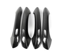 ATGCBCAUF Funda Manija Para Puerta Coche Para Porsche Para Panamera 971 4S GTS Turbo 2017-2021 Manija De Puerta Exterior Automóvil, Carcasa Protectora Decorativa Fibra Carbono(Glossy Black)