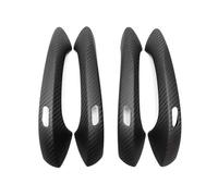 ATGCBCAUF Funda Manija Para Puerta Coche Para Porsche Para Panamera 971 4S GTS Turbo 2017-2021 Manija De Puerta Exterior Automóvil, Carcasa Protectora Decorativa Fibra Carbono(Matte Black)