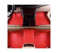 ATGCBCAUF para A4 B7 2005-2008 Almohadillas Pies Impermeables Alfombrillas Cuero Personalizadas Piso Automóvil Juego Completo Alfombrillas Automóvil Alfombrillas A Medida(Rojo)