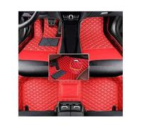 ATGCBCAUF para Dodge para Journey 2009 2010 2011 2012 2013 Alfombrilla Cuero Personalizada Piso del Automóvil Almohadillas Los Pies A Prueba Agua Alfombra Alfombrillas A Medida(Rojo)