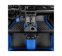 ATGCBCAUF para P&orsche para Panamera 2014 2015 2016 Alfombrillas De Cuero Impermeables para El Suelo del Coche A Medida Alfombrillas A Medida(Blue Black)