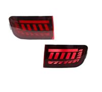 ATGCBCAUF para Toyota para Land Cruiser para Prado 120 para 4Runner 2002-2009 Reflector De Parachoques Trasero LED Rojo Luz De Freno Trasera Luces De Giro(2PC Red Lens)