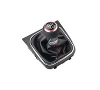 ATGCBCAUF Pomo de cambio de marchas para Ibiza 6J y Seat Leon MK1, ABS + cuero, rojo, talla única, moderno