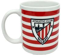 ATH Bilbao - Taza Cerámica Con Rayas Y Escudo Athletic Bilbao, Unisex, Rojo-Blanco