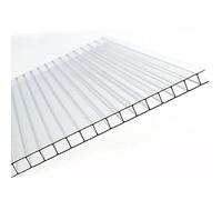 AtHaus® Placas alveolares de policarbonato - Corte a medida - 1140 x 695 mm - Grosor 4 mm - Transparentes, resistentes a los rayos UV y a la intemperie - Placa de doble pared para invernadero