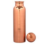 Athavik Crafts Botella de agua de cobre de 34 onzas, botella de agua con tapa, recipiente de cobre ayurvédico, recipiente de agua de cobre, botella de agua grande a prueba de fugas