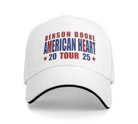 ATHBUPHMU Gira Unisex Benson Boone American Heart Tour 2025 Gorras de béisbol Regalo de Sombrero de Sol para la Chapa de Viaje