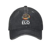 ATHBUPHMU Jeff Lynne ELO Hombres Gorras de béisbol Femeninas Banda Sombrero Lavado Desgastado Exterior No Estructurado Soft Snapback