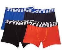 Athena Eco Bañador, Multicolor (Marine/Bleu/Noir/Orange 9000), 12 años (Talla del Fabricante: 6) (Pack de 4) para Niños