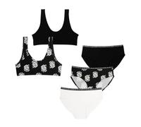 Athena Girl Mode Juego de lencería, Blanc Tigre Noir, 8 ANS para Niñas