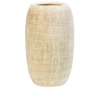 Athena - Jarrón grande de cerámica, color blanco roto envejecido