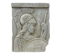 Athena Minerva - Decoración de pared - Diosa griega hecha a mano de la sabiduría y alivio de la guerra - Yeso duro natural no tóxico - Decoración clásica para el hogar y la oficina