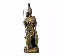Athena Minerva - Estatua de la diosa griega romana Medusa con efecto de bronce, 18 cm