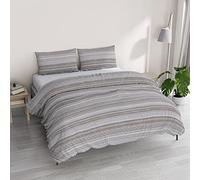 Athena Viky - Juego de Funda nórdica para Cama de Matrimonio, Fabricado en Italia, Color Gris