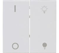 ATHENIS 833081184 - Doble balancín con impresión para control de atenuación, compatible con conmutador inteligente híbrido, color blanco puro