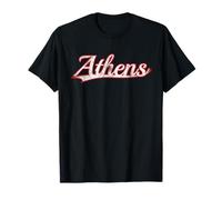 Athens Georgia Town Vintage Varsity Distressed Camiseta