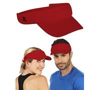 Athle Sport - Viseras para hombre y mujer, diseño sin dolor de cabeza, talla única, Talla única, Rojo