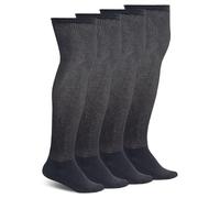 Athlemo 4 pares de calcetines diabéticos de bambú para mujer circulatorio sin encuadernación sobre la rodilla sin costuras puntera acolchada suela antiolor que absorbe la humedad negro 9-11