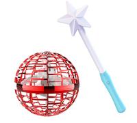 ATHLERIA Pro Drone con controlador mágico para niños y adultos, bola de helicóptero voladora controlada a mano con rotación de 360° y luces RGB - Mini drone juguete interactivo para interiores y