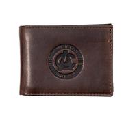 ATHLETIC CLUB BILBAO Billetera Americana con Monedero de Piel 100% Vacuno, Color Marrón, 11x8cm, Compartimentos para Tarjetas y Billetes, Producto Oficial. Se Entrega en Caja