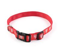 ATHLETIC CLUB BILBAO - Collar para Perro, Transpirable, Ajustable, Ultra Cómodo, para Perro Pequeño, Mediano y Grande, Talla S, 3 Tallas Disponibles, Colores del Equipo, con Escudo, Producto Oficial (CyP Brands)