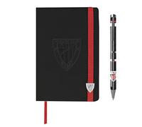 Athletic Club- Pack de regalo, Agenda, Bolígrafo, Set de agenda y bolígrafo, Escritura, Fútbol, Color negro, Producto Oficial (CyP Brands)