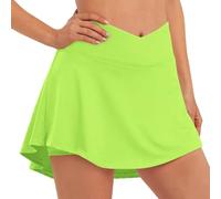 Athletic Golf Skorts Women's High Waist Cross Over Pleated Tennis Skirt with Shorts Pockets Pleated Tennis Skirt with Golf Skort with Pockets High Waist Athletic Mini School Skirts