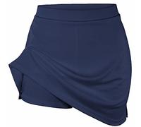 Athletic Sportswear Falda pantalón para niña, Pantalones Cortos 2 en 1, Falda de Tenis, Pantalones Cortos Deportivos de educación física para Escuela de Gimnasia Activa (7-8 años, Azul Marino)