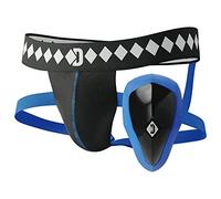 Athletic taza ingle protector & four-strap no cambio para hombre sistema de correa para deportes, Negro