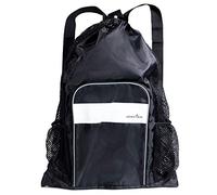 Athletico Bolsa de Malla para Piscina con Compartimentos húmedos y Secos para natación, Playa, Camping y Mucho más, Negro