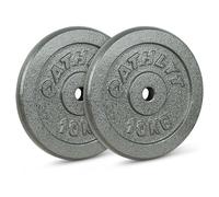 Athlyt Set de Discos de Pesas, 2 x 10 kg, Negro