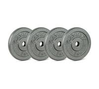 Athlyt Set de Discos de Pesas, 4 x 5 kg, Negro