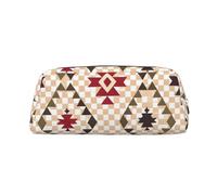 AthuAh Estuche para lápices geométrico, bolsa portátil para lápices y bolsa de almacenamiento de papelería con cremallera, organizador de gran capacidad, unisex, Silver, Talla única, Organizador de