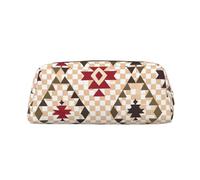 AthuAh Estuche para lápices geométrico, bolsa portátil para lápices y bolsa de almacenamiento de papelería con cremallera, organizador de gran capacidad, unisex, Gold, Talla única, Organizador de