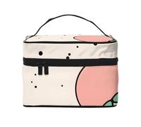 AthuAh Peachy Cutie - Neceser de viaje con cremallera, gran capacidad, unisex, adecuado para exteriores, deportes, viajes, etc., Negro -, Talla única
