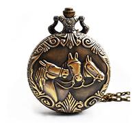 AthuAh Reloj Vintage, Reloj de Bolsillo Grande de Cuarzo Vintage Reloj de Pared Informal for Hombres y Mujeres con Cadena Regalos de cumpleaños de graduación de Navidad Día del Padre