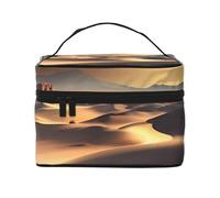 AthuAh Sahara Desert - Neceser de viaje con cremallera, gran capacidad, unisex, adecuado para exteriores, deportes, viajes, etc., Negro -, Talla única