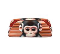 AthuAh The Silent Monkey - Estuche portátil para lápices y bolsa de almacenamiento de papelería con cremallera, organizador de gran capacidad, unisex, Gold, Talla única, Organizador de embalaje