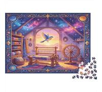 Ático Mágico Telar Puzzle de 1000 Piezas para Adultos Papel Ventana Fantasía Relajación Regalo Decoración Hogar 70x50cm/1000pcs