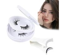 Atikisoi-Atikisoi Magnetic Lashes, Ginani Magnetic Lashes, Atikisoi Reusable Magnetic Eyelashes, Magnetic Eyelashes Lashes with Applicator Reusable Natural Look (2pcs-H2806)