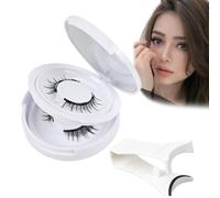 Atikisoi-Atikisoi Magnetic Lashes, Ginani Magnetic Lashes, Atikisoi Reusable Magnetic Eyelashes, Magnetic Eyelashes Lashes with Applicator Reusable Natural Look (2pcs-HDX77)