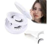 Atikisoi-Atikisoi Magnetic Lashes, Ginani Magnetic Lashes, Atikisoi Reusable Magnetic Eyelashes, Magnetic Eyelashes Lashes with Applicator Reusable Natural Look (2pcs-HDX730)
