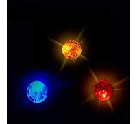 ATIN 3 unids Ghost Caza Movimiento Ilumina Bolas De Perro De Gato, Toque Activado Paranormal Equipo Mascota Bolas Juguete