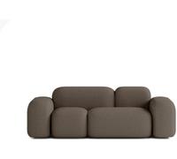 ATIO Sofá 2 Plazas en Tela Marrón