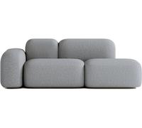 ATIO Sofá modular de 2 plazas tela gris oscuro