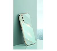 ATISIJIE Funda para Honor 90 Lite 5G Carcasa, Frontera de Oro Carcasa, Moda Galvanoplastia Ultra Fina TPU Suave Flexible Case Anti-Choques y Anti- Arañazos Case Menta Verde