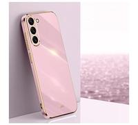 ATISIJIE Funda para Samsung Galaxy S23 Plus Carcasa, Frontera de Oro Carcasa, Moda Galvanoplastia Ultra Fina TPU Suave Flexible Case Anti-Choques y Anti- Arañazos Case Púrpura