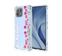 ATISIJIE Funda para Xiaomi Mi 11 Lite,para Niñas y Mujeres,Diseño de Florales Flores a Prueba de Golpe Transparente Funda para Xiaomi Mi 11 Lite-A13