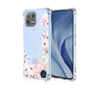 ATISIJIE Funda para Xiaomi Mi 11 Lite,para Niñas y Mujeres,Diseño de Florales Flores a Prueba de Golpe Transparente Funda para Xiaomi Mi 11 Lite-A48